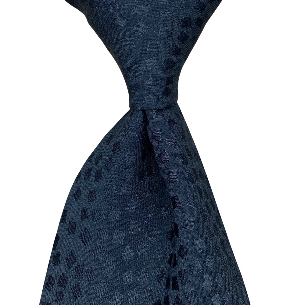Fratelli Silk Necktie Geometric Mens Black Italy Hand‎ Made Formal Luxury Tie
